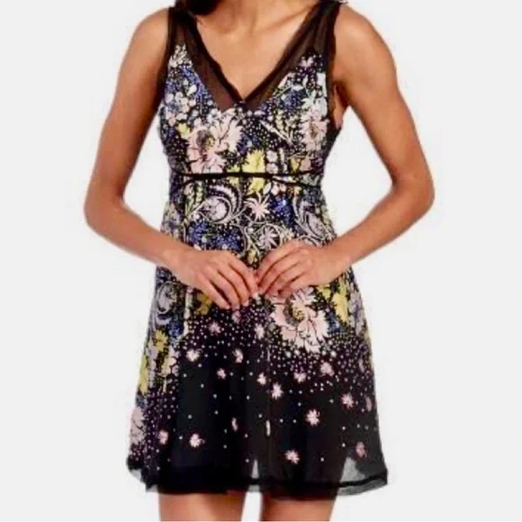 Like New Free People - Longwood Floral Slip Dress - S - Picture 11 of 12